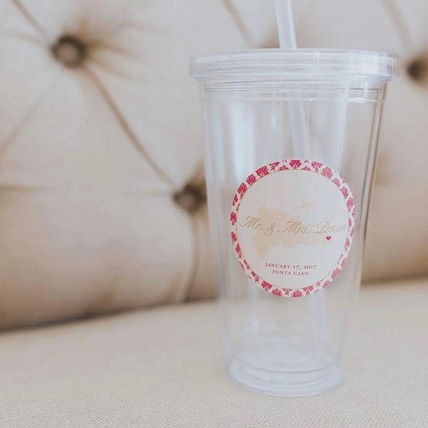 Destination Wedding Tumbler Label