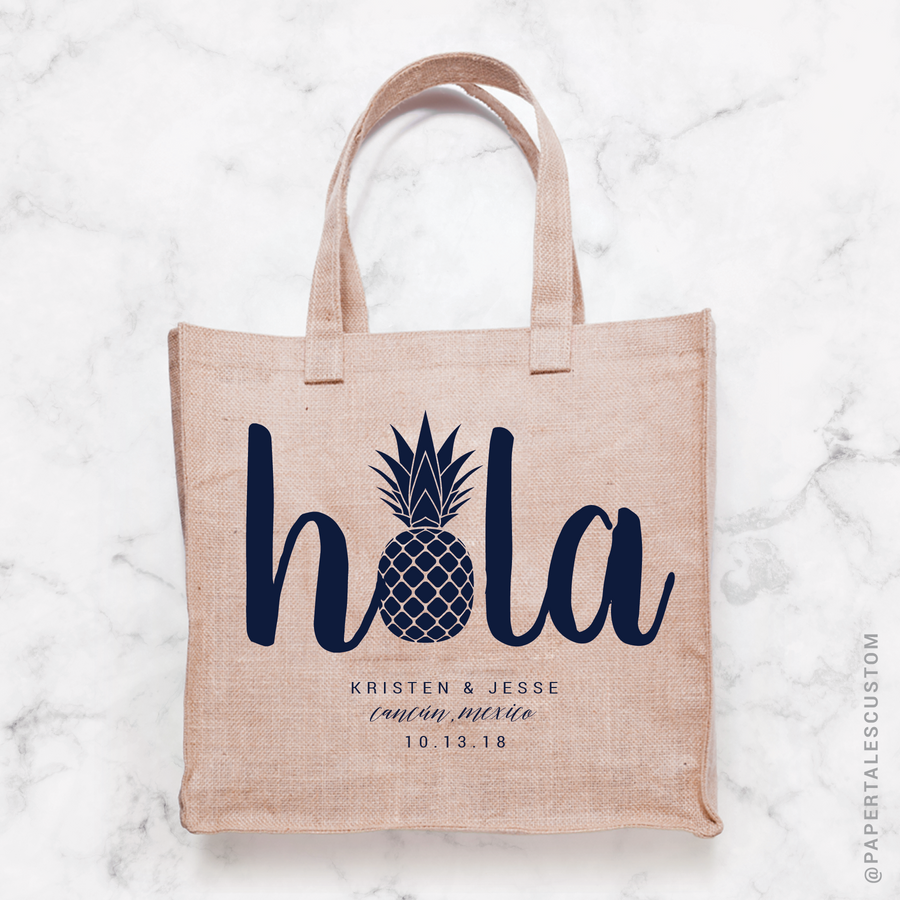 Hola Pineapple, Tote Bag Design