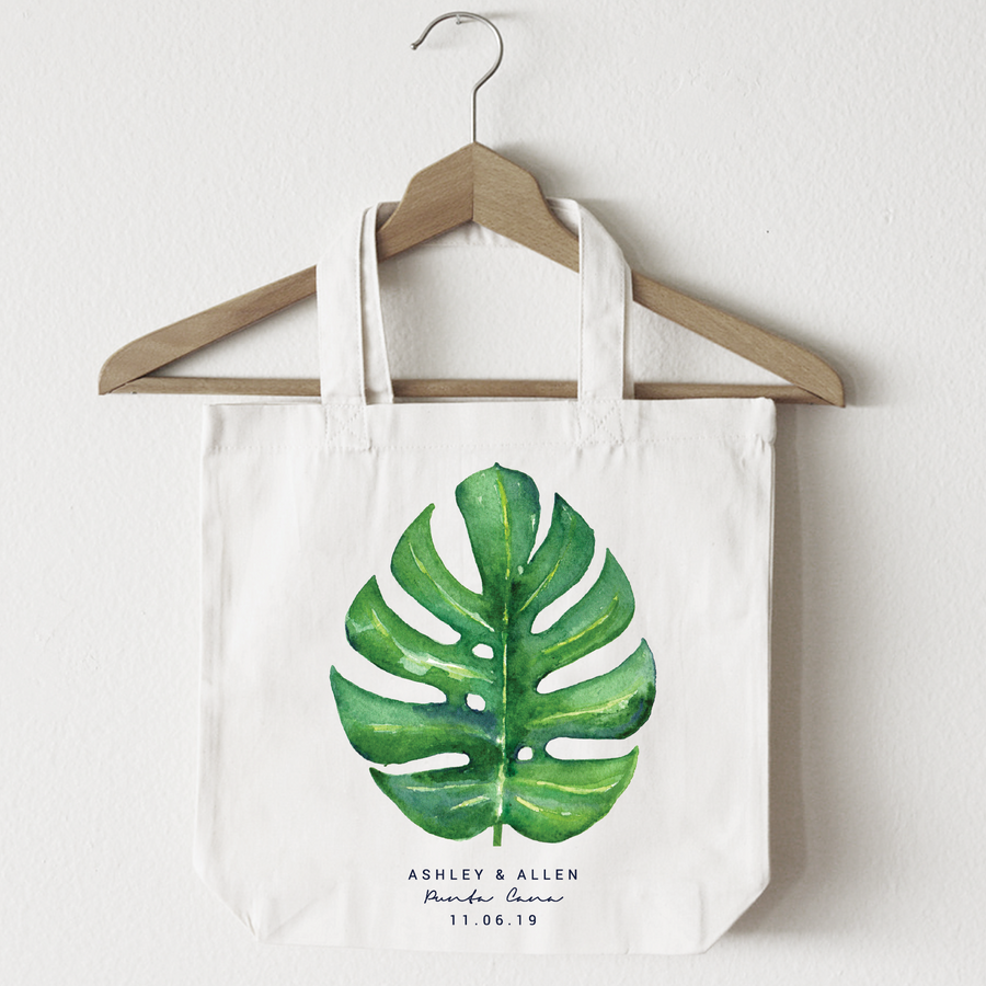Living Pattern, Palm Leaf, Tote Bag Design