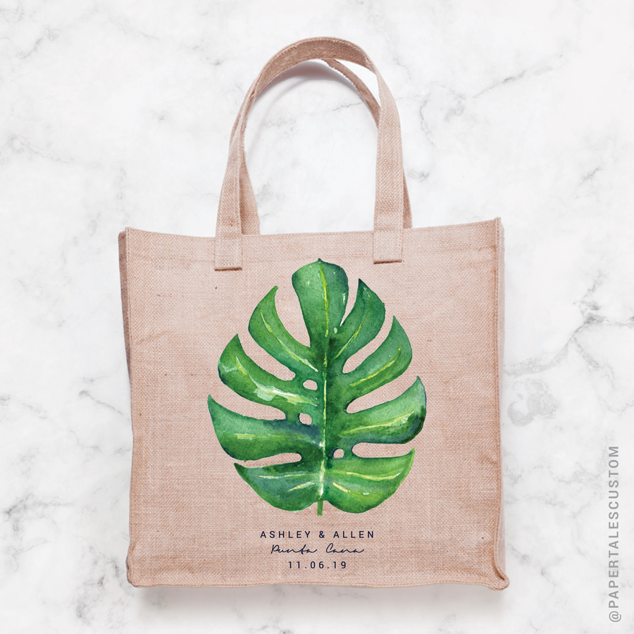 Living Pattern, Palm Leaf, Tote Bag Design