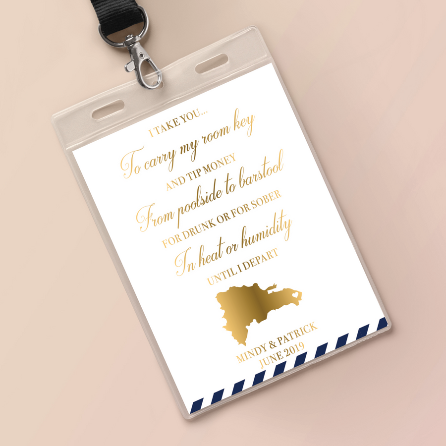 Wedding Key Card Holder Inserts