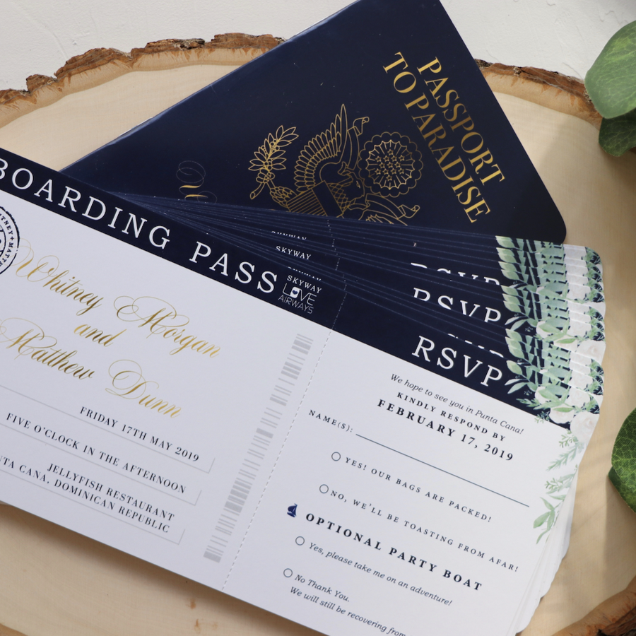 Passport Wedding Invitation