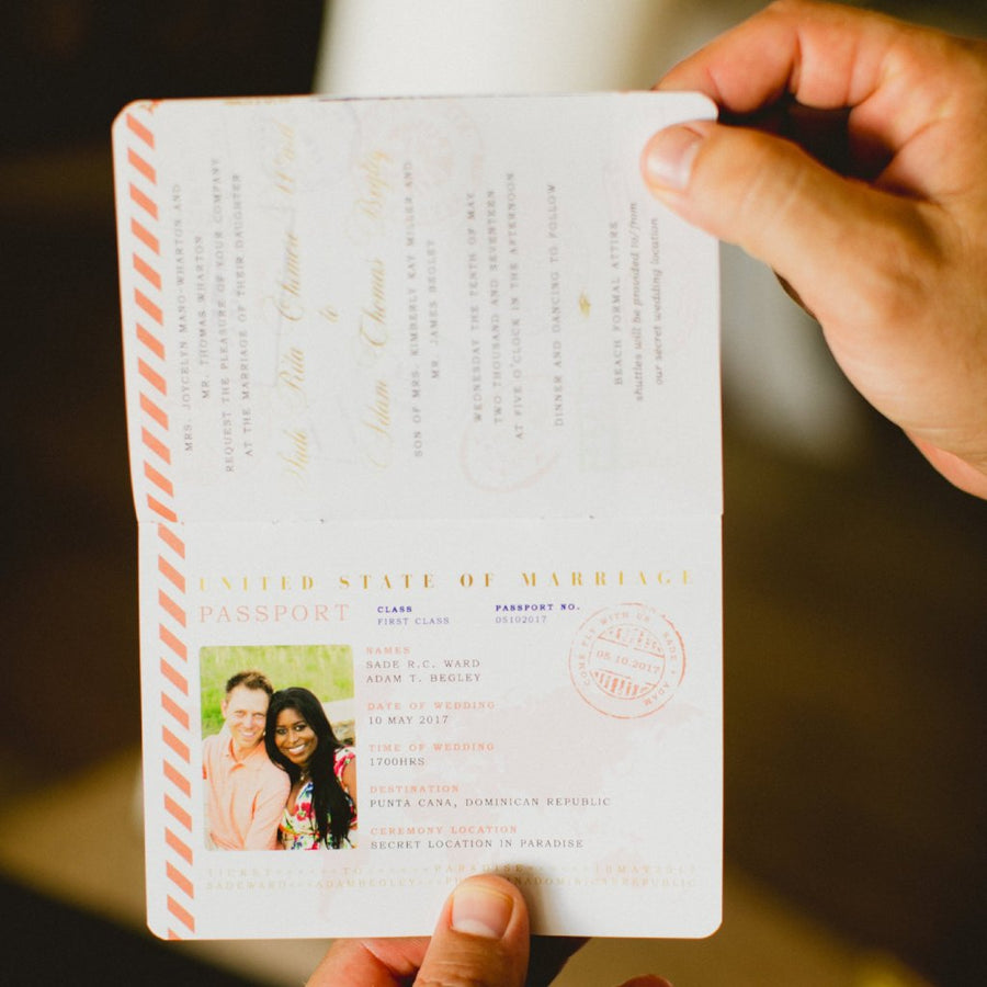 Passport Wedding Invitation